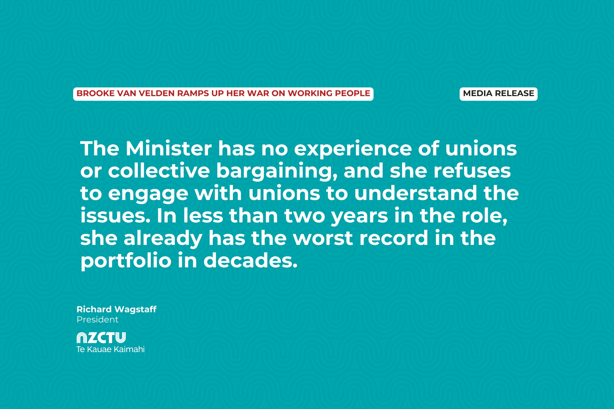 Brooke van Velden ramps up her war on working people
