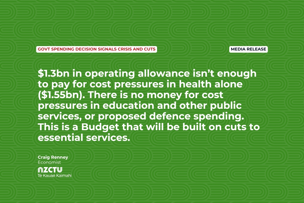 Govt spending decision signals crisis and cuts