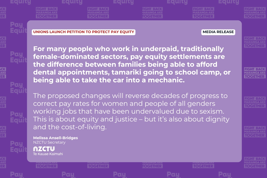 Unions launch petition to protect pay equity