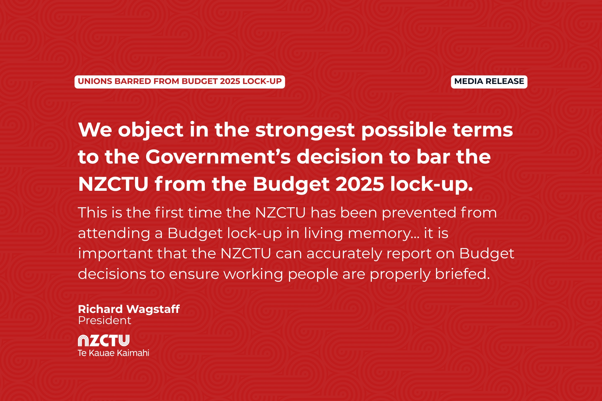 Unions barred from Budget 2025 lock-up